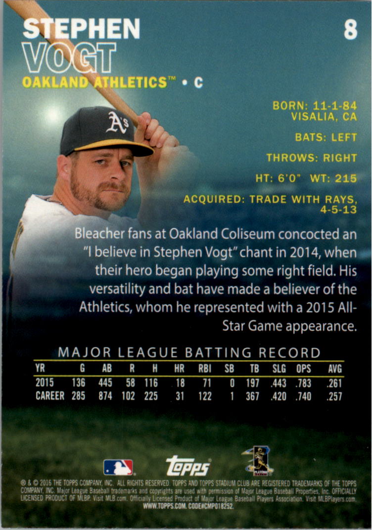 2016 Stadium Club Gold Baseball Card Pick (Inserts) - Picture 7 of 217