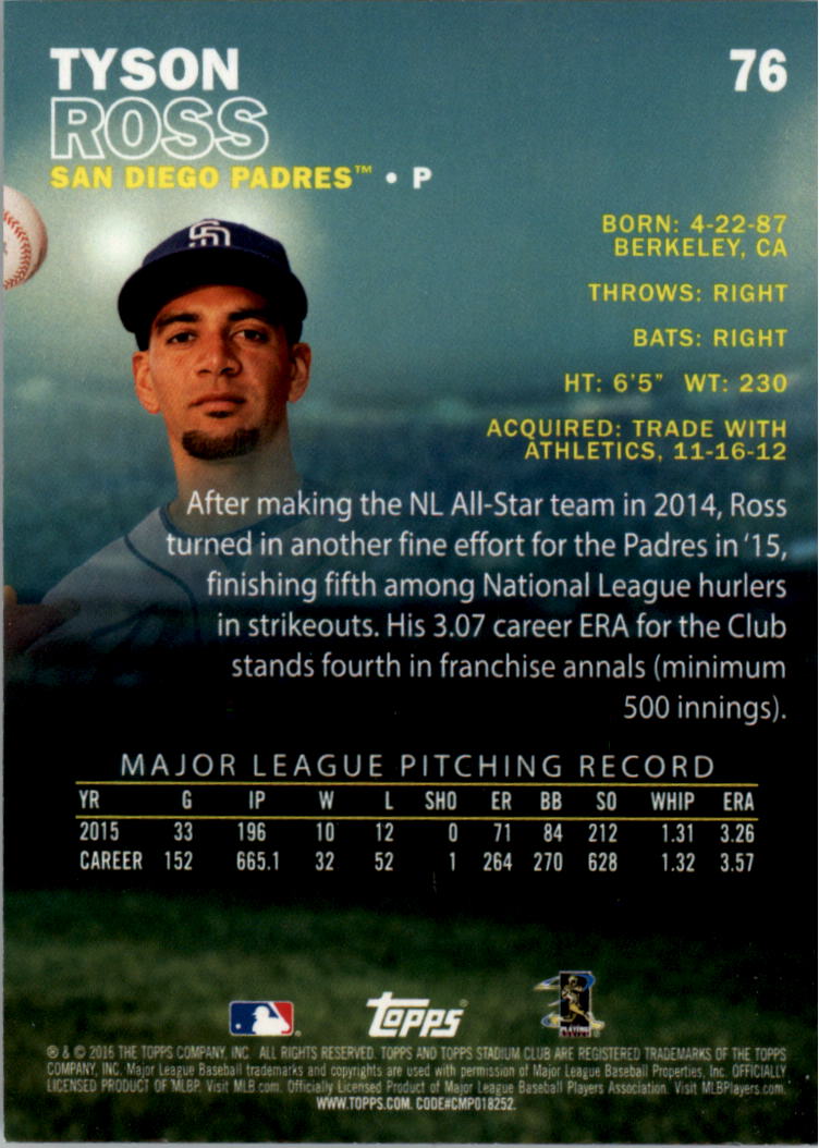 2016 Stadium Club Gold Baseball Card Pick (Inserts) - Picture 59 of 217