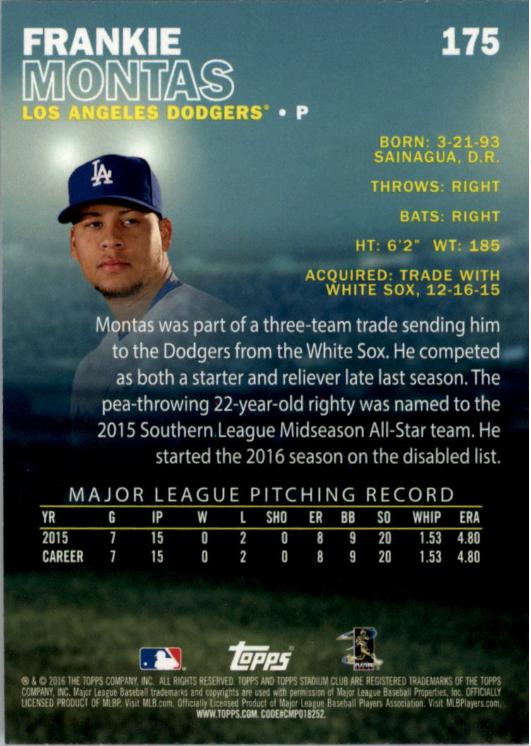 2016 Stadium Club Gold Baseball Card Pick (Inserts) - Picture 117 of 217