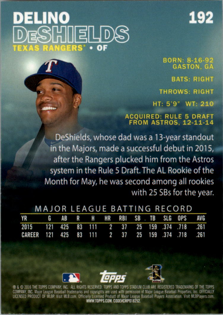 2016 Stadium Club Gold Baseball Card Pick (Inserts) - Picture 137 of 217