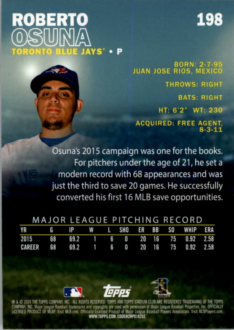 2016 Stadium Club Gold Baseball Card Pick (Inserts) - Picture 145 of 217