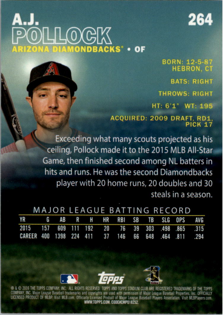2016 Stadium Club Gold Baseball Card Pick (Inserts) - Picture 197 of 217