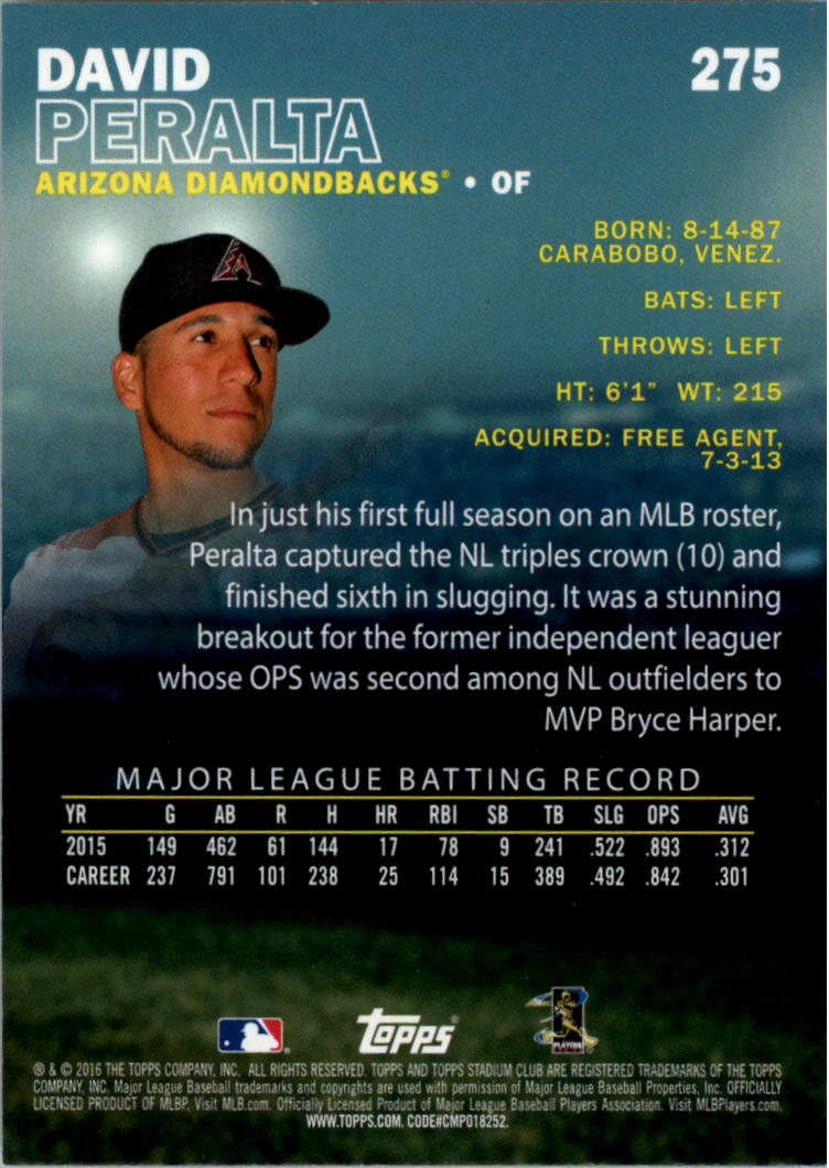 2016 Stadium Club Gold Baseball Card Pick (Inserts) - Picture 207 of 217