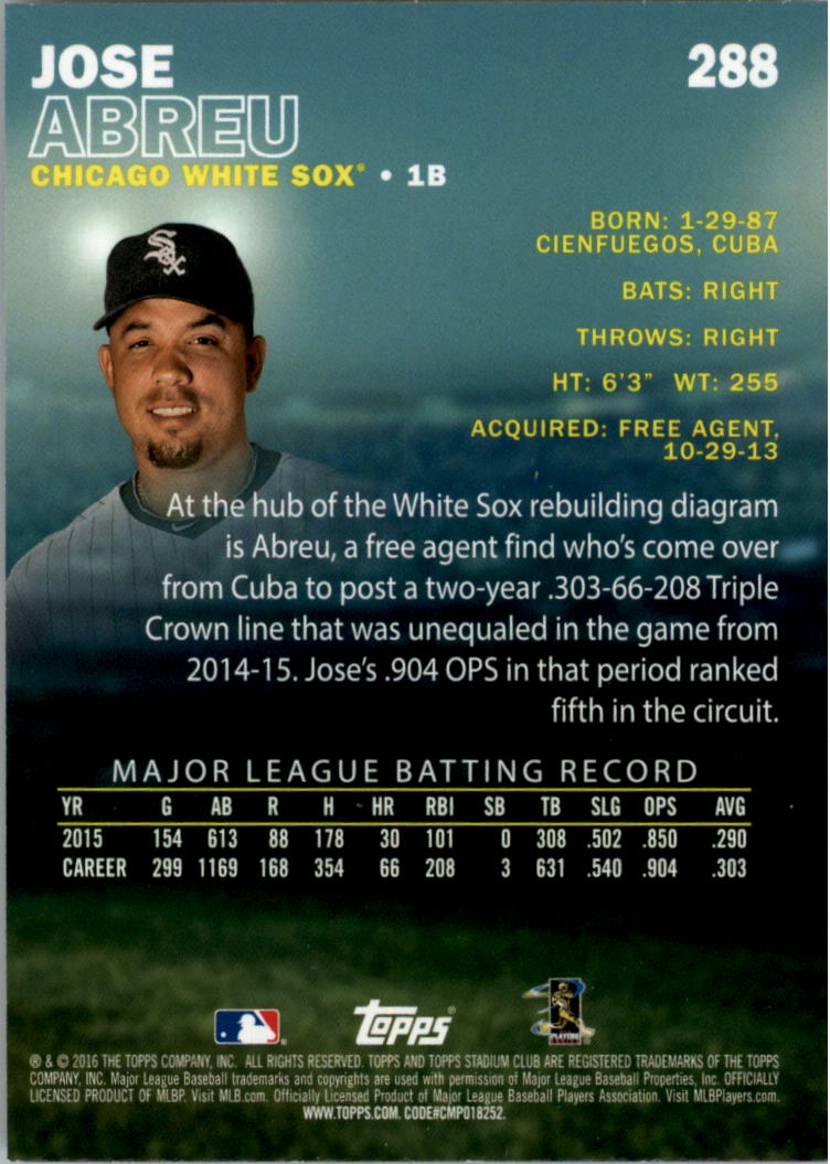 2016 Stadium Club Gold Baseball Card Pick (Inserts) - Picture 211 of 217