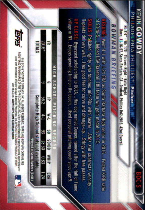 B4911- 2016 Bowman Chrome Draft BB 1-200 +Rookies -You Pick- 15+ FREE US SHIP - Picture 7 of 263
