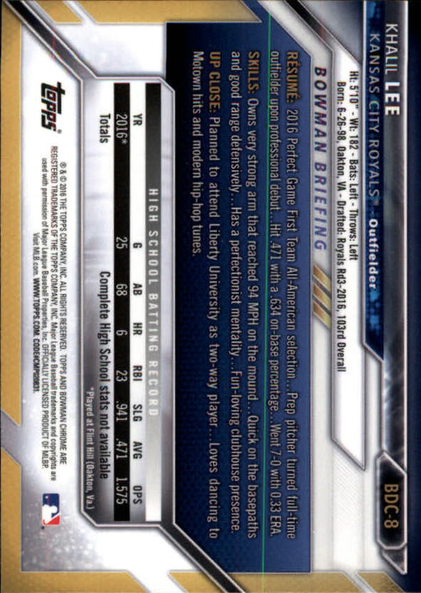 B4911- 2016 Bowman Chrome Draft BB 1-200 +Rookies -You Pick- 15+ FREE US SHIP - Picture 13 of 263