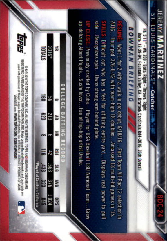 B4911- 2016 Bowman Chrome Draft BB 1-200 +Rookies -You Pick- 15+ FREE US SHIP - Picture 35 of 263