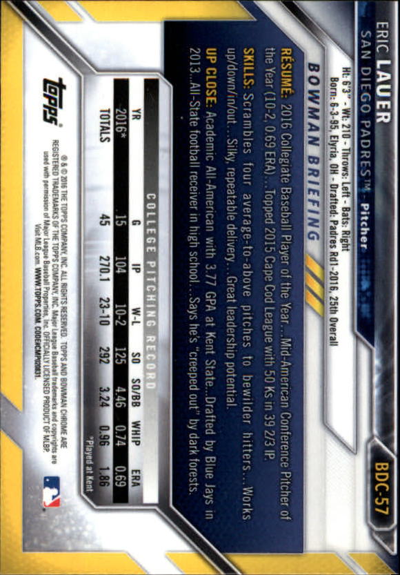 B4911- 2016 Bowman Chrome Draft BB 1-200 +Rookies -You Pick- 15+ FREE US SHIP - Picture 75 of 263