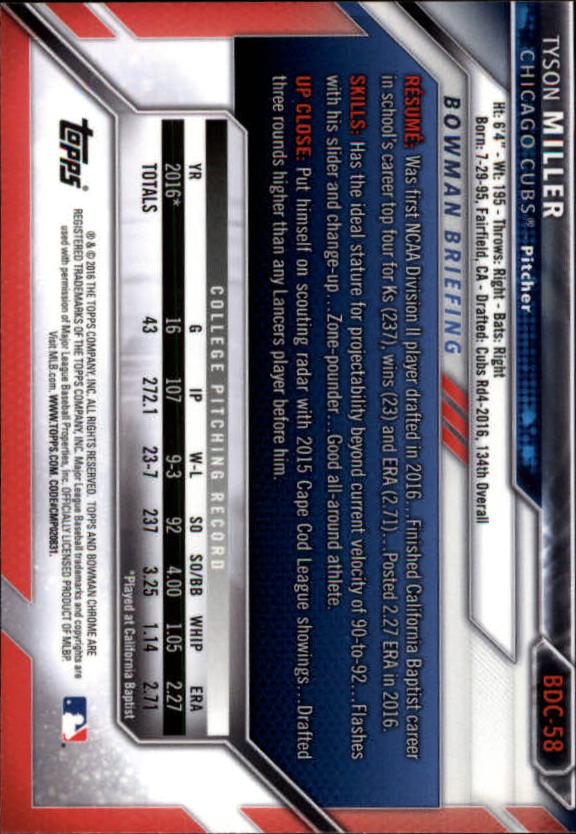 B4911- 2016 Bowman Chrome Draft BB 1-200 +Rookies -You Pick- 15+ FREE US SHIP - Picture 77 of 263