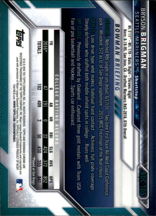 B4911- 2016 Bowman Chrome Draft BB 1-200 +Rookies -You Pick- 15+ FREE US SHIP - Picture 111 of 263