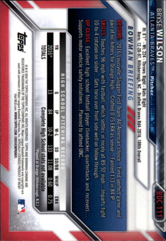 B4911- 2016 Bowman Chrome Draft BB 1-200 +Rookies -You Pick- 15+ FREE US SHIP - Picture 119 of 263