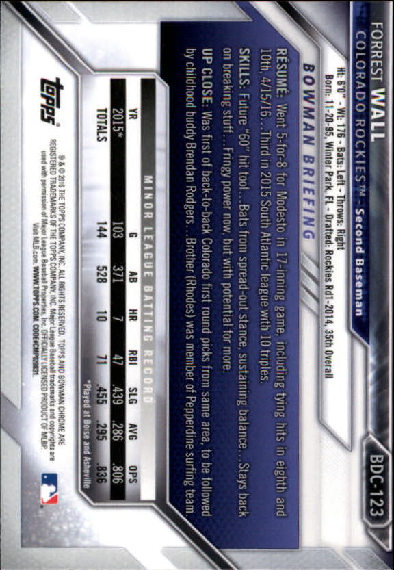 B4911- 2016 Bowman Chrome Draft BB 1-200 +Rookies -You Pick- 15+ FREE US SHIP - Picture 141 of 263