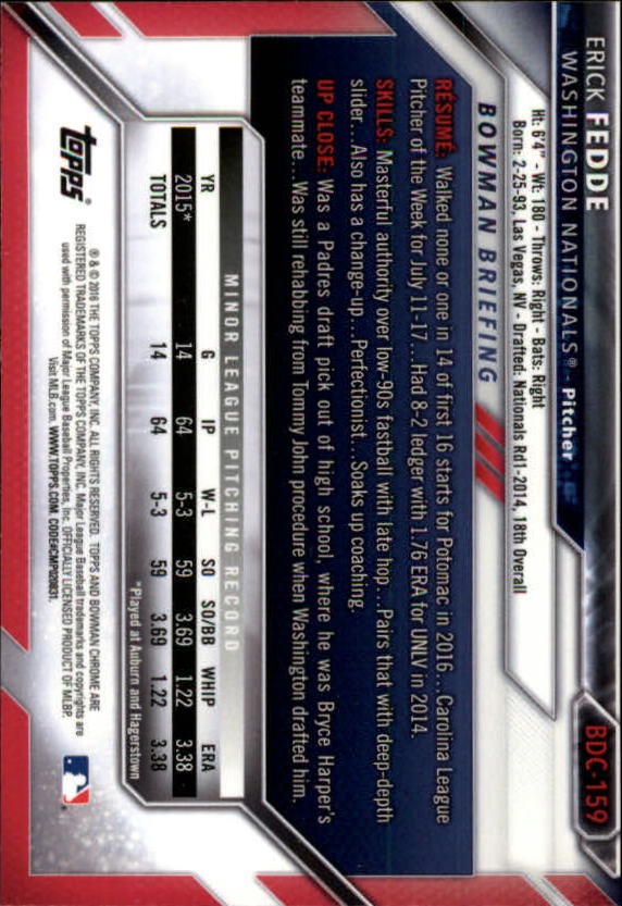 B4911- 2016 Bowman Chrome Draft BB 1-200 +Rookies -You Pick- 15+ FREE US SHIP - Picture 195 of 263