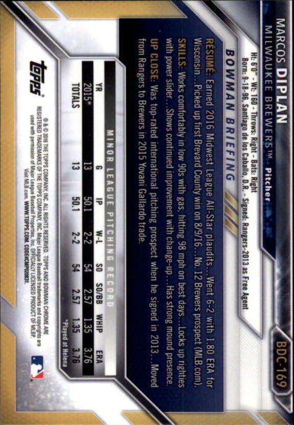 B4911- 2016 Bowman Chrome Draft BB 1-200 +Rookies -You Pick- 15+ FREE US SHIP - Picture 211 of 263