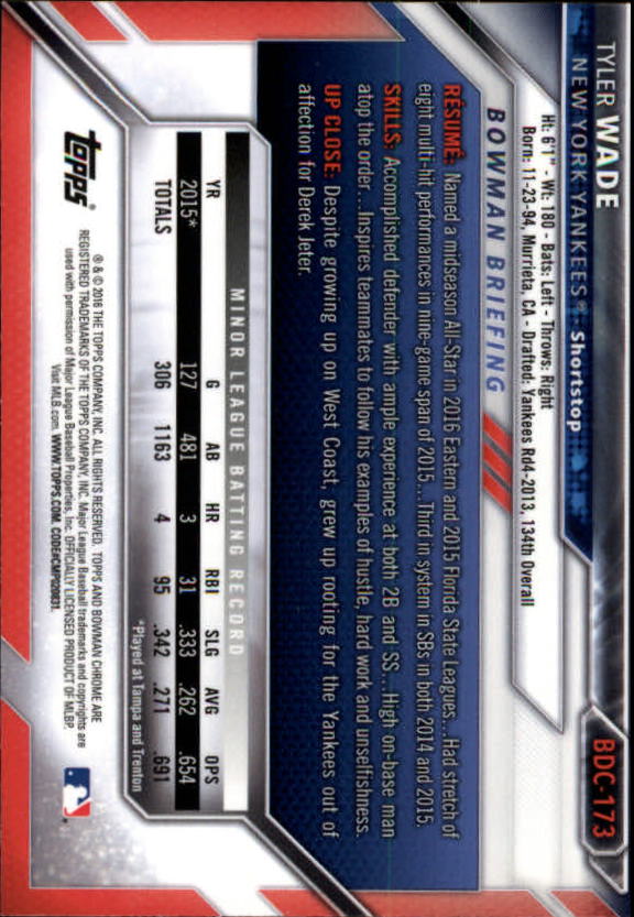 B4911- 2016 Bowman Chrome Draft BB 1-200 +Rookies -You Pick- 15+ FREE US SHIP - Picture 219 of 263