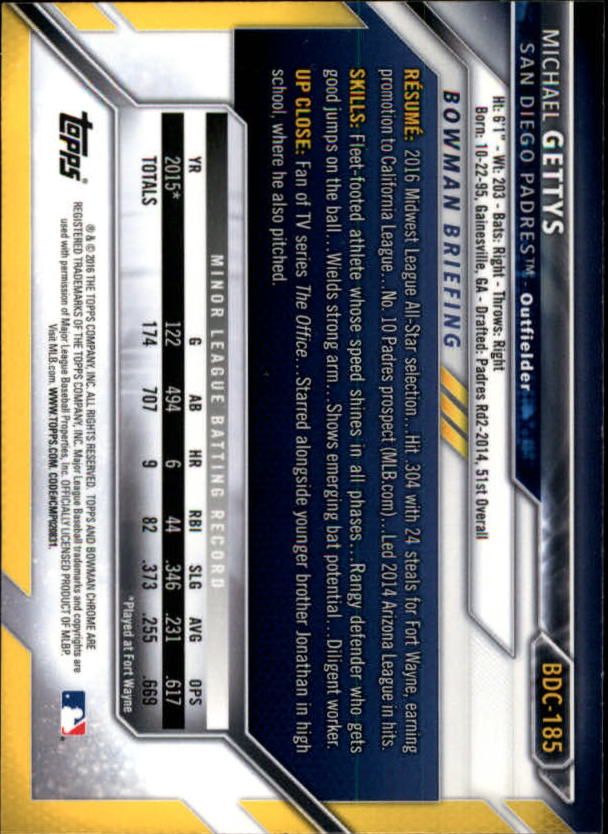 B4911- 2016 Bowman Chrome Draft BB 1-200 +Rookies -You Pick- 15+ FREE US SHIP - Picture 241 of 263