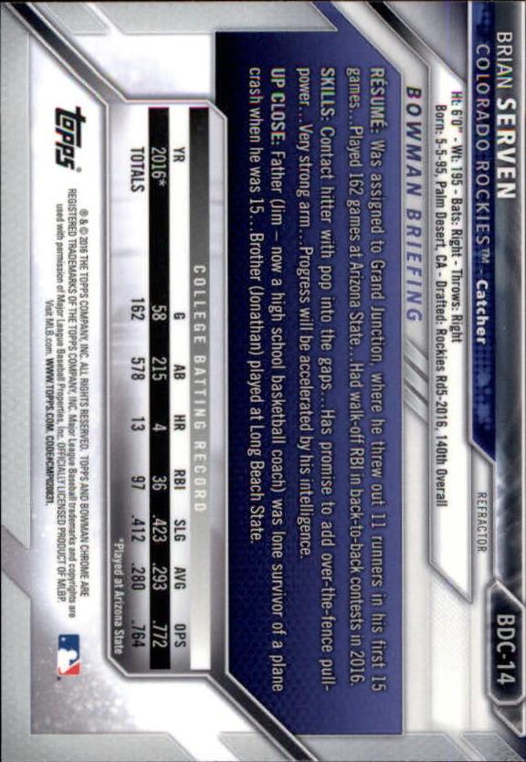 B4911- 2016 Bowman Chrome Draft BB Assorted Inserts -You Pick- 15+ FREE US SHIP - Picture 40 of 276
