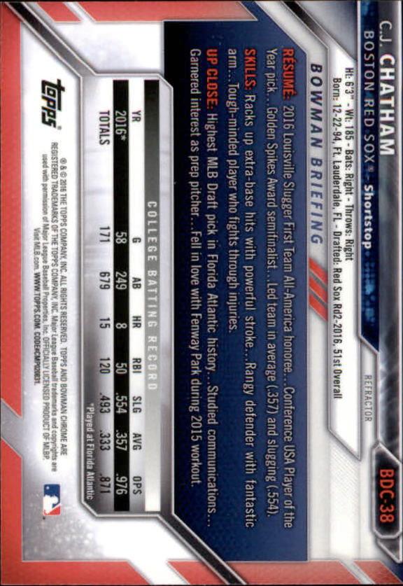 B4911- 2016 Bowman Chrome Draft BB Assorted Inserts -You Pick- 15+ FREE US SHIP - Picture 64 of 276