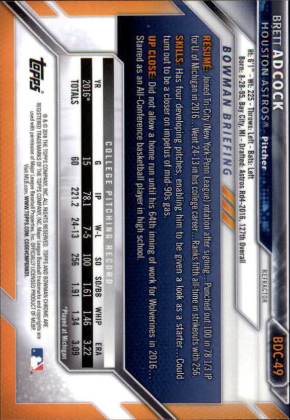 B4911- 2016 Bowman Chrome Draft BB Assorted Inserts -You Pick- 15+ FREE US SHIP - Picture 78 of 276