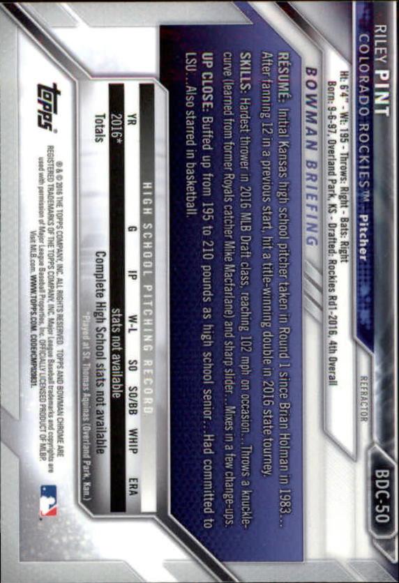 B4911- 2016 Bowman Chrome Draft BB Assorted Inserts -You Pick- 15+ FREE US SHIP - Picture 80 of 276
