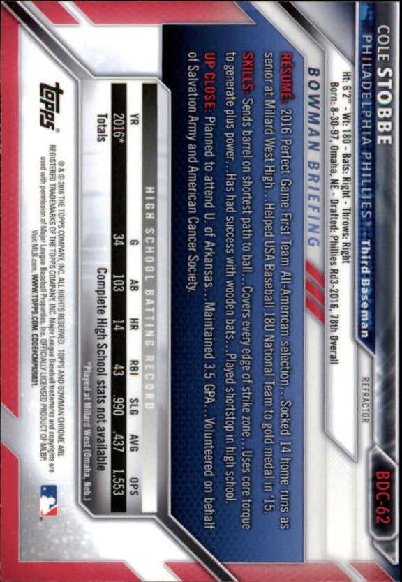 B4911- 2016 Bowman Chrome Draft BB Assorted Inserts -You Pick- 15+ FREE US SHIP - Picture 96 of 276