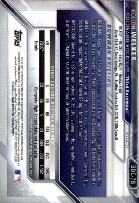 B4911- 2016 Bowman Chrome Draft BB Assorted Inserts -You Pick- 15+ FREE US SHIP - Picture 110 of 276