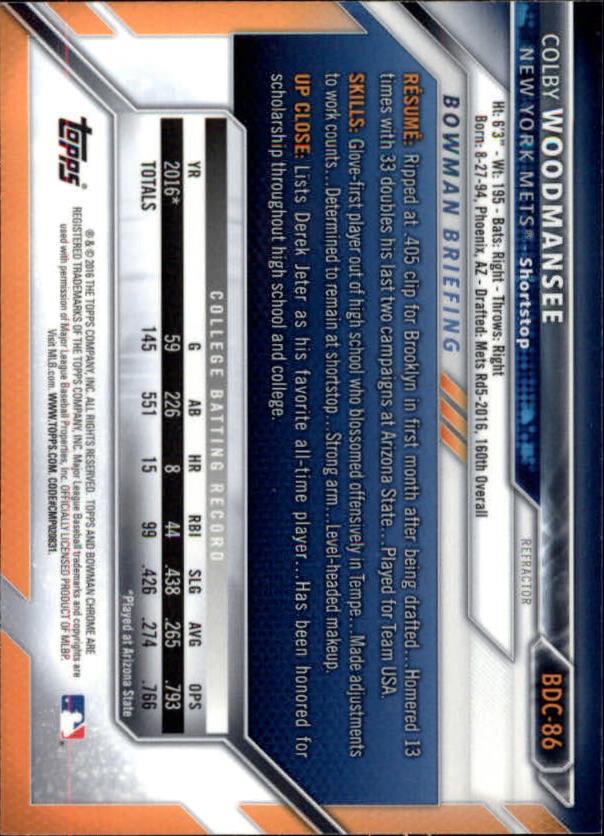 B4911- 2016 Bowman Chrome Draft BB Assorted Inserts -You Pick- 15+ FREE US SHIP - Picture 118 of 276