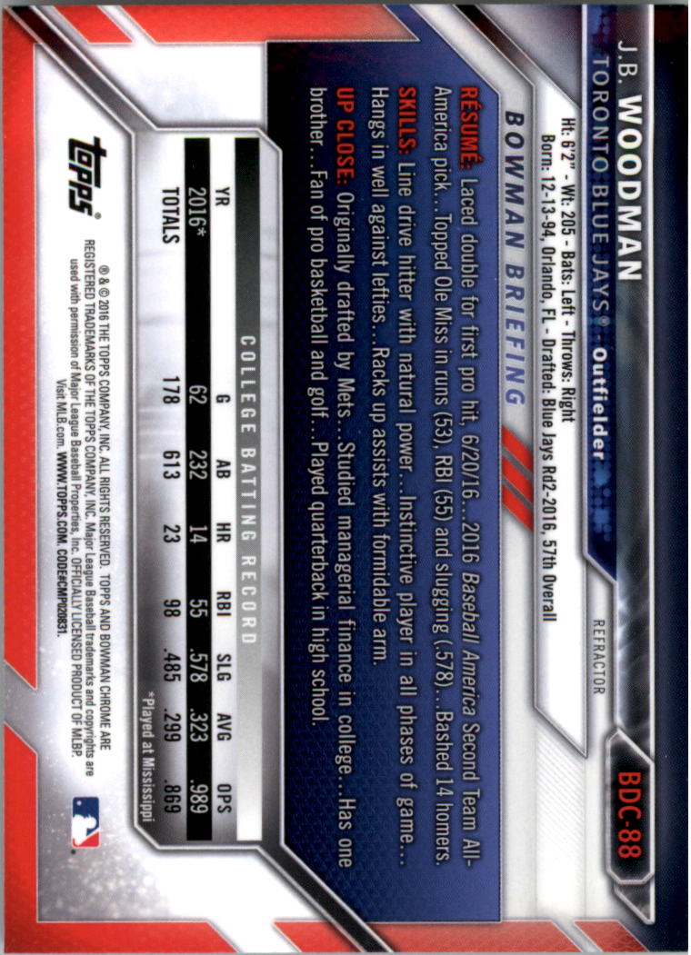B4911- 2016 Bowman Chrome Draft BB Assorted Inserts -You Pick- 15+ FREE US SHIP - Picture 122 of 276