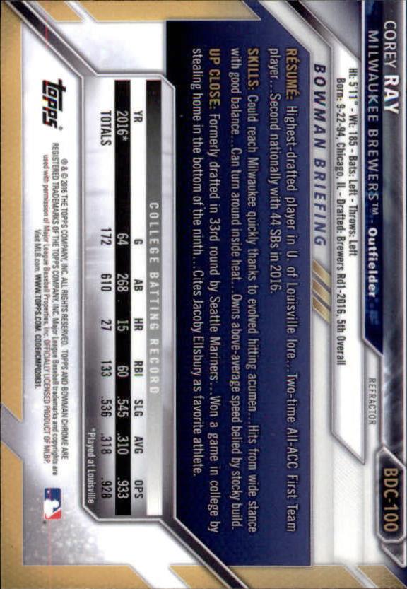 B4911- 2016 Bowman Chrome Draft BB Assorted Inserts -You Pick- 15+ FREE US SHIP - Picture 134 of 276