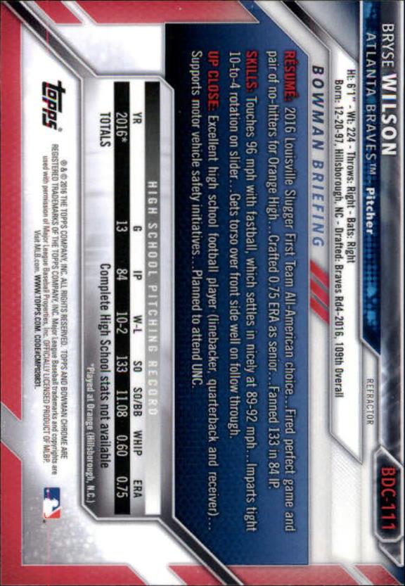 B4911- 2016 Bowman Chrome Draft BB Assorted Inserts -You Pick- 15+ FREE US SHIP - Picture 142 of 276