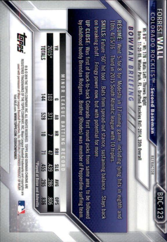 B4911- 2016 Bowman Chrome Draft BB Assorted Inserts -You Pick- 15+ FREE US SHIP - Picture 160 of 276