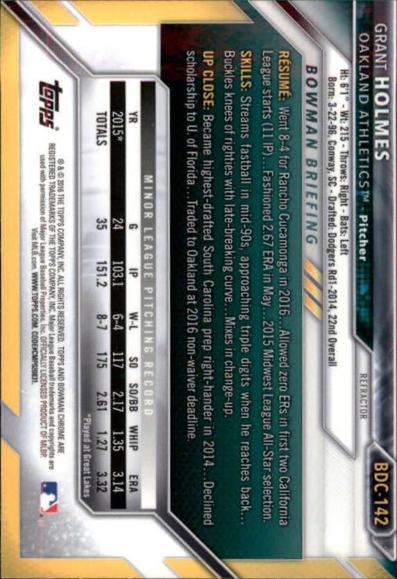 B4911- 2016 Bowman Chrome Draft BB Assorted Inserts -You Pick- 15+ FREE US SHIP - Picture 180 of 276
