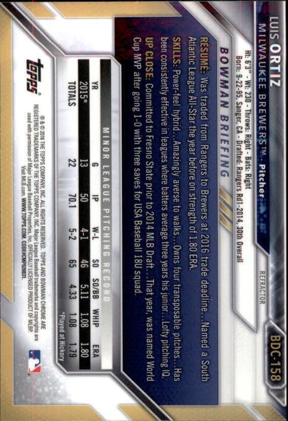 B4911- 2016 Bowman Chrome Draft BB Assorted Inserts -You Pick- 15+ FREE US SHIP - Picture 192 of 276
