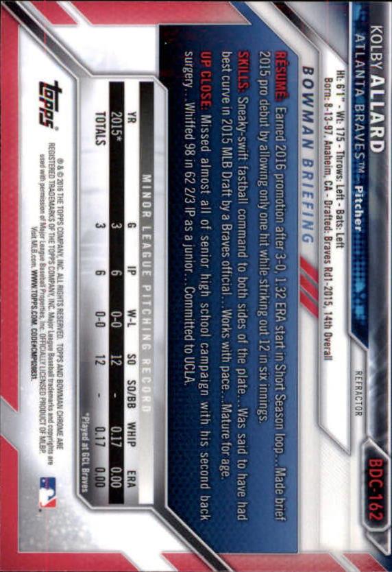 B4911- 2016 Bowman Chrome Draft BB Assorted Inserts -You Pick- 15+ FREE US SHIP - Picture 196 of 276
