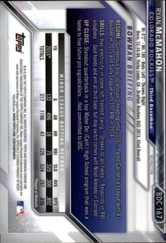 B4911- 2016 Bowman Chrome Draft BB Assorted Inserts -You Pick- 15+ FREE US SHIP - Picture 204 of 276