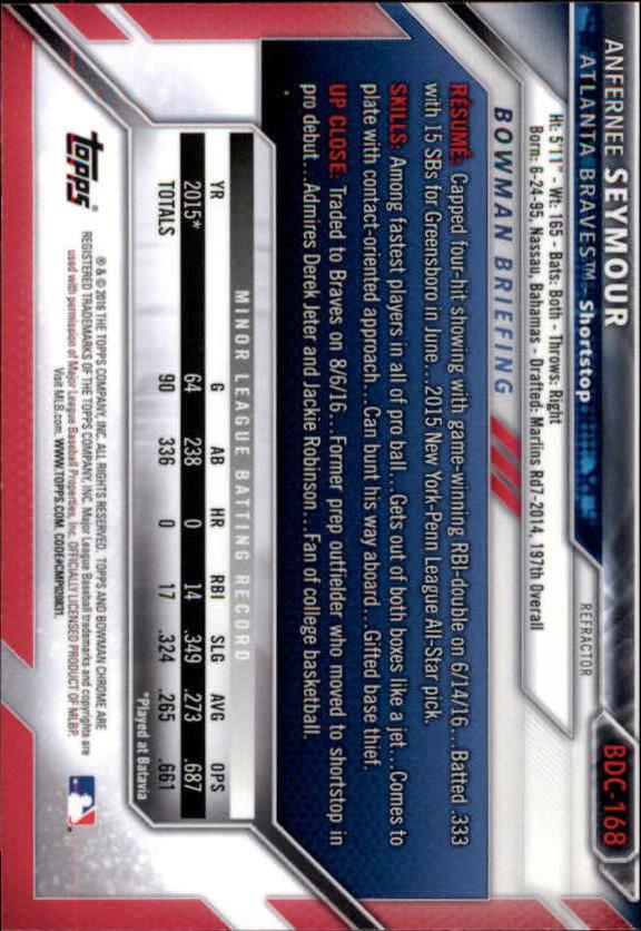 B4911- 2016 Bowman Chrome Draft BB Assorted Inserts -You Pick- 15+ FREE US SHIP - Picture 206 of 276