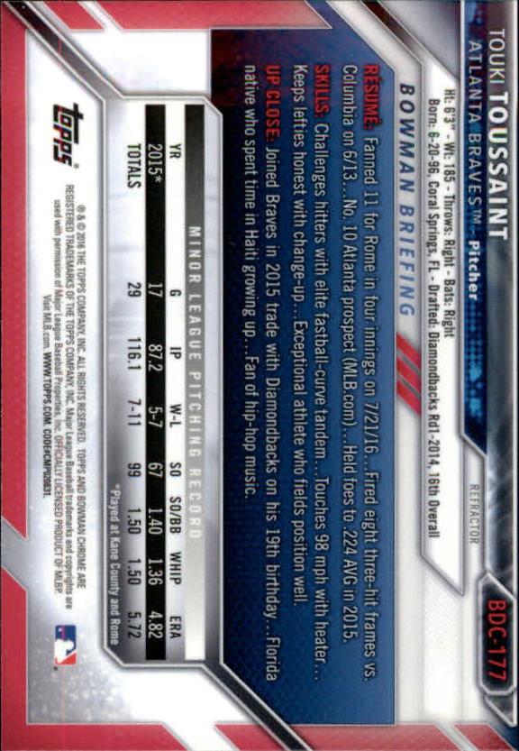 B4911- 2016 Bowman Chrome Draft BB Assorted Inserts -You Pick- 15+ FREE US SHIP - Picture 222 of 276