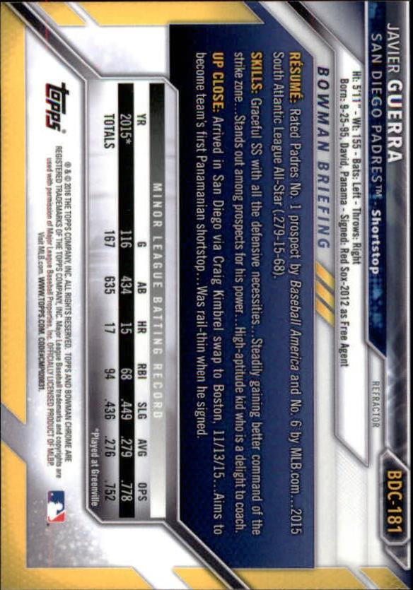 B4911- 2016 Bowman Chrome Draft BB Assorted Inserts -You Pick- 15+ FREE US SHIP - Picture 230 of 276