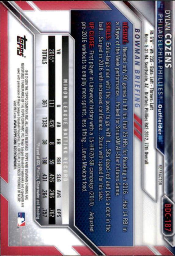 B4911- 2016 Bowman Chrome Draft BB Assorted Inserts -You Pick- 15+ FREE US SHIP - Picture 238 of 276