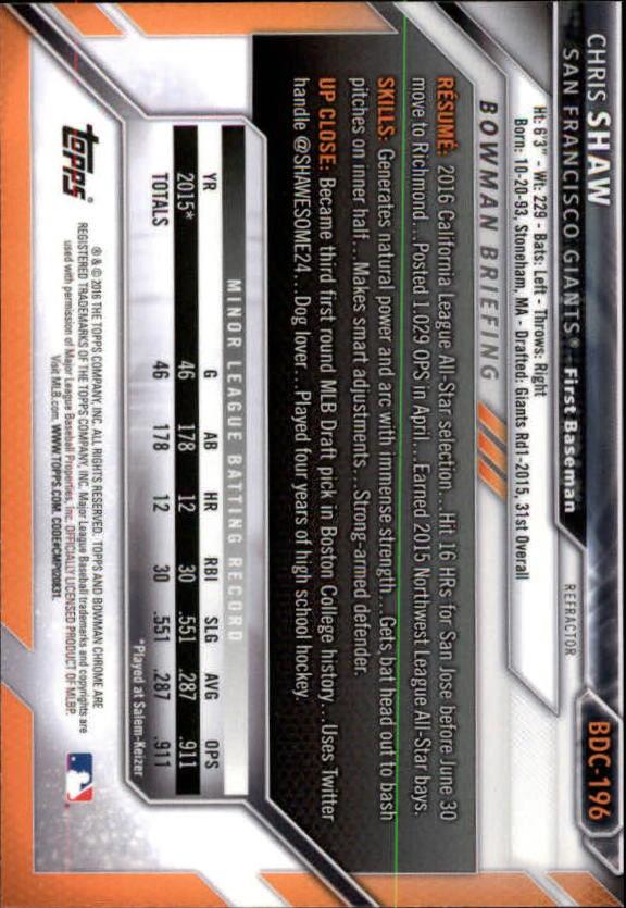 B4911- 2016 Bowman Chrome Draft BB Assorted Inserts -You Pick- 15+ FREE US SHIP - Picture 248 of 276