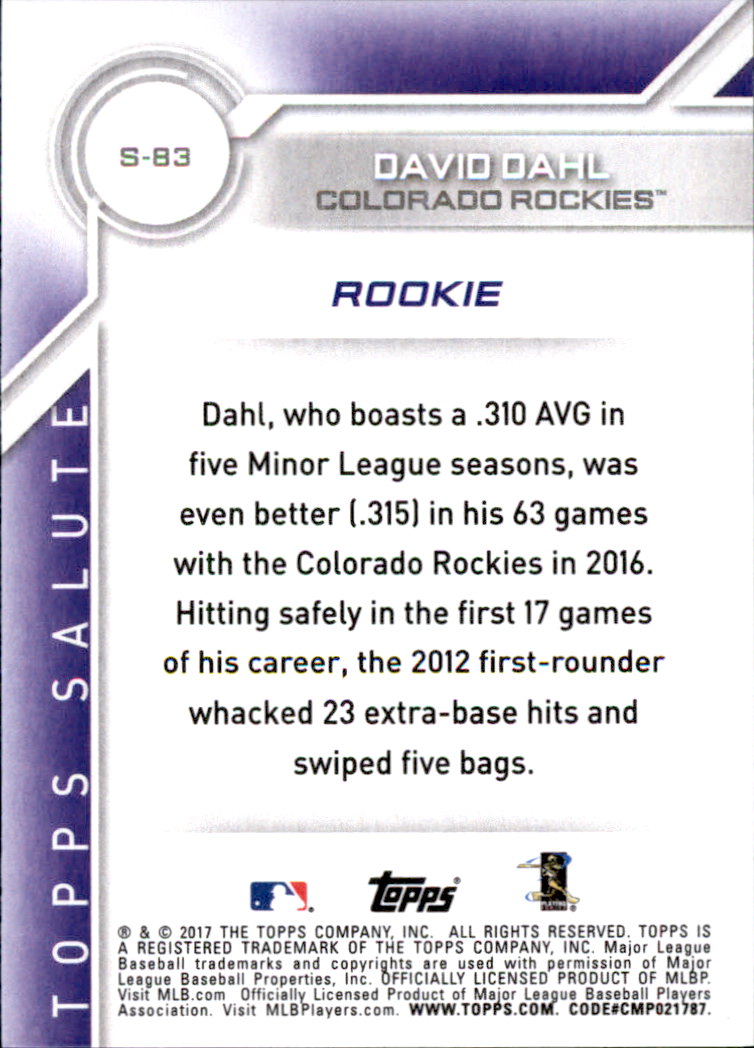 A0479- 2017 Topps Baseball Salute Inserts #s 1-200 -You Pick- 15+ FREE US SHIP - Picture 29 of 88