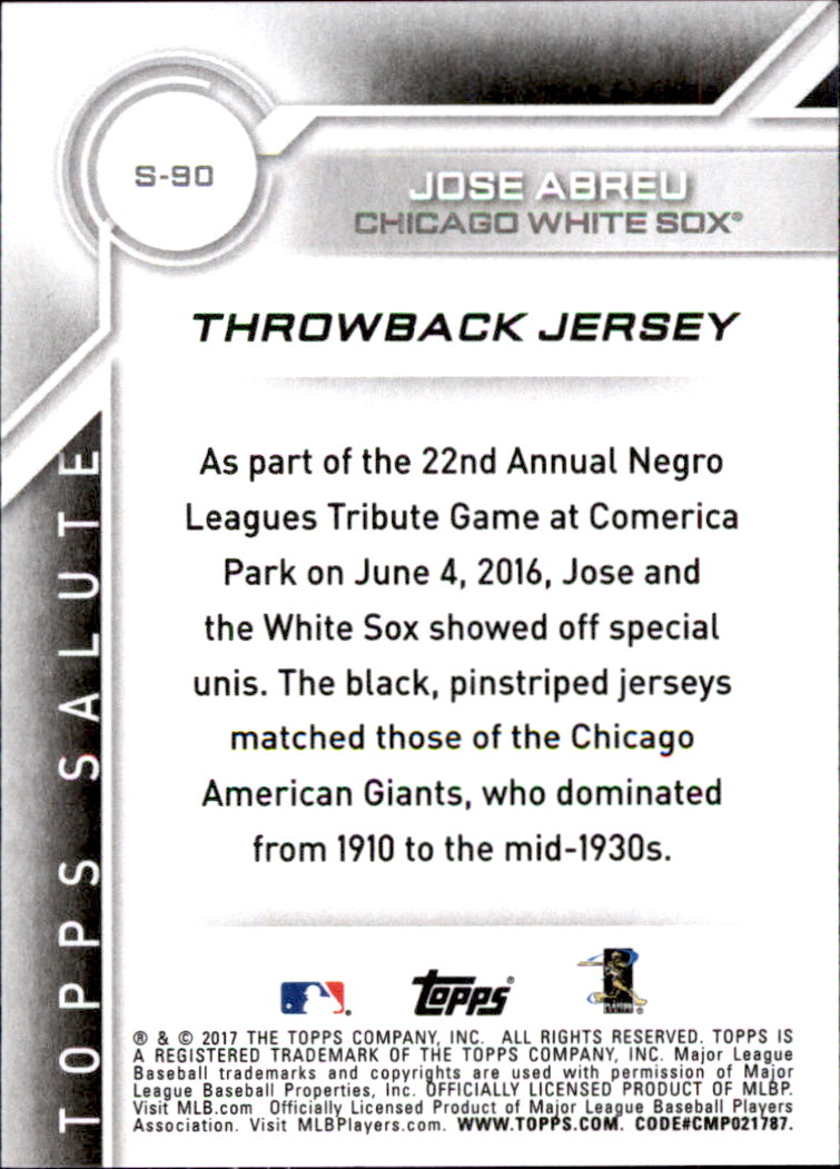 A0479- 2017 Topps Baseball Salute Inserts #s 1-200 -You Pick- 15+ FREE US SHIP - Picture 57 of 88