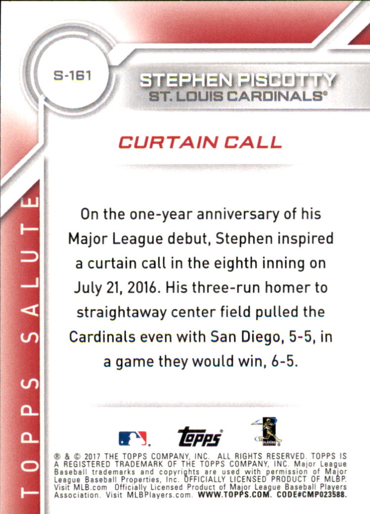 A0479- 2017 Topps Baseball Salute Inserts #s 1-200 -You Pick- 15+ FREE US SHIP - Picture 18 of 88