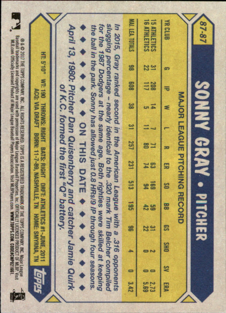 A0479- 2017 Topps Baseball Assorted Insert Cards1 -You Pick- 15+ FREE US SHIP - Picture 15 of 109