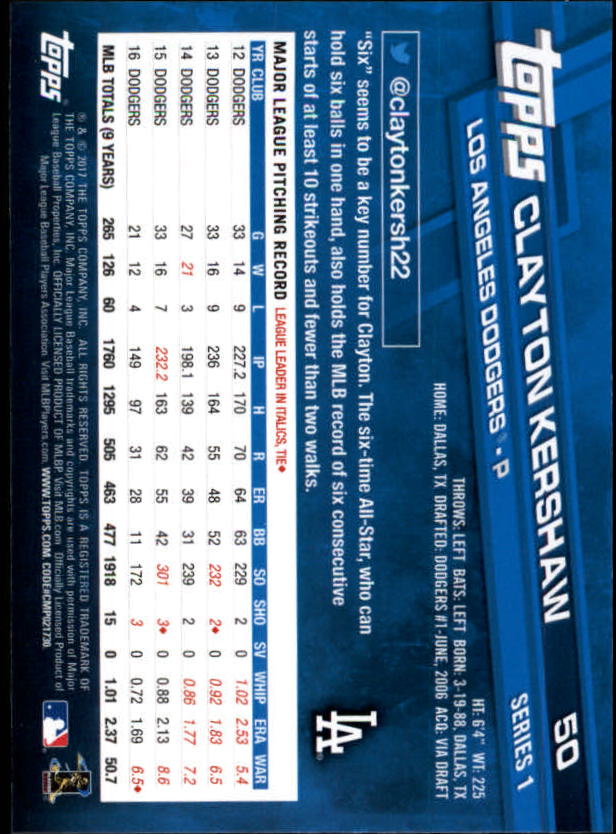 A0479- 2017 Topps Baseball Card #s 1-252 +Rookies -You Pick- 15+ FREE US SHIP - Picture 95 of 491