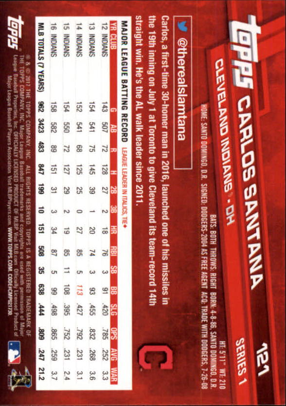 A0479- 2017 Topps Baseball Card #s 1-252 +Rookies -You Pick- 15+ FREE US SHIP - Picture 233 of 491