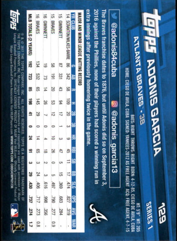 A0479- 2017 Topps Baseball Card #s 1-252 +Rookies -You Pick- 15+ FREE US SHIP - Picture 249 of 491