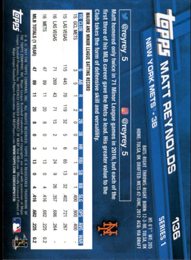 A0479- 2017 Topps Baseball Card #s 1-252 +Rookies -You Pick- 15+ FREE US SHIP - Picture 263 of 491