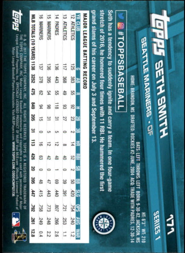 A0479- 2017 Topps Baseball Card #s 1-252 +Rookies -You Pick- 15+ FREE US SHIP - Picture 331 of 491