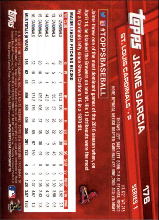 A0479- 2017 Topps Baseball Card #s 1-252 +Rookies -You Pick- 15+ FREE US SHIP - Picture 341 of 491